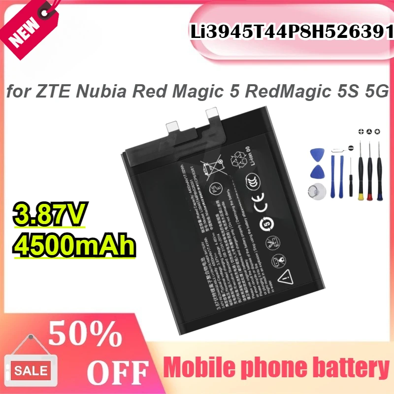 

Li3945T44P8H526391 4500mAh Battery for ZTE Nubia Red Magic 5 RedMagic 5S 5G NX659J Red Devil 5G Mobile Phone Battery