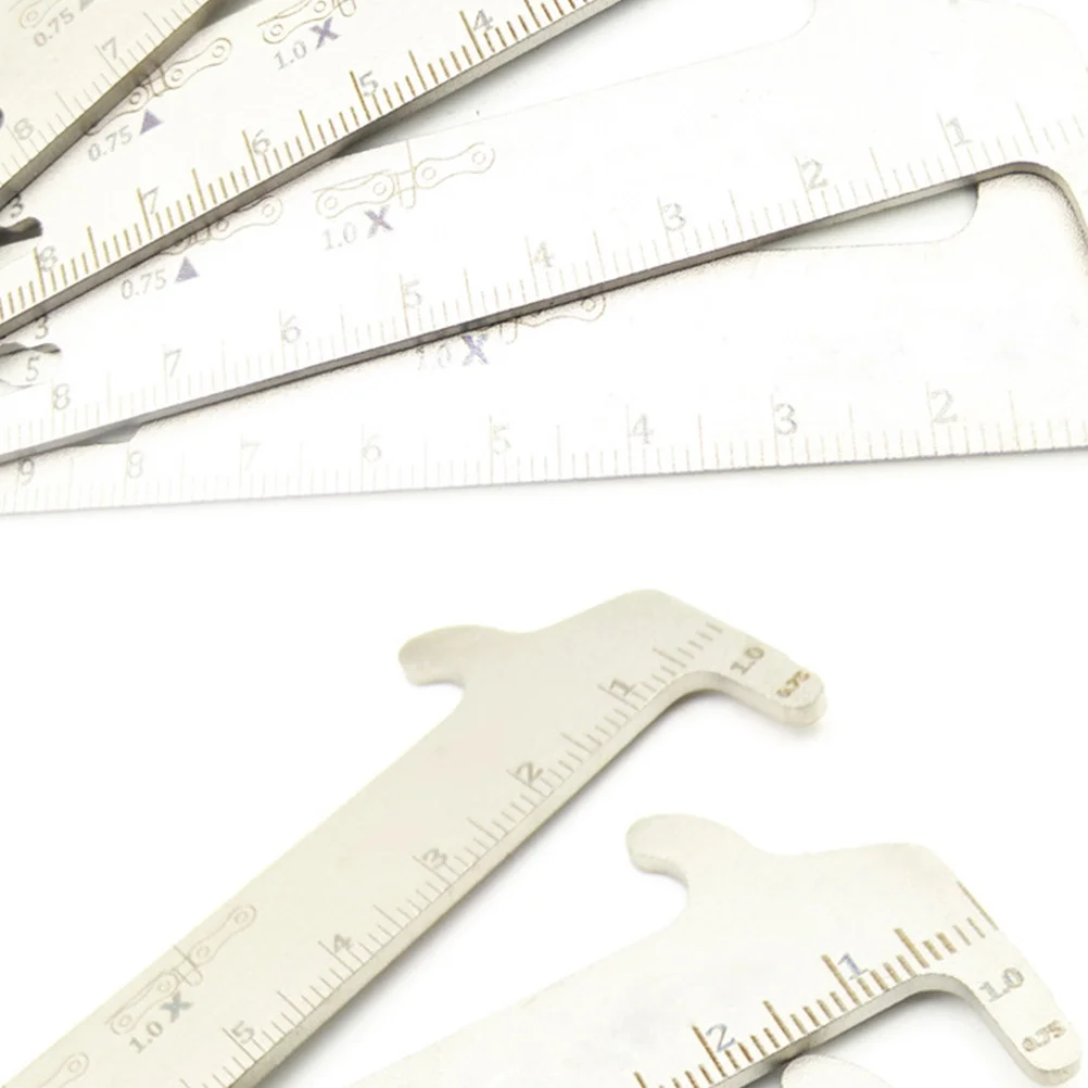 Stainless Steel Bike Chain Wear Indicator Screws Measurement Tool for Road Repair Chain Checker Gauge Portable Bike Tool