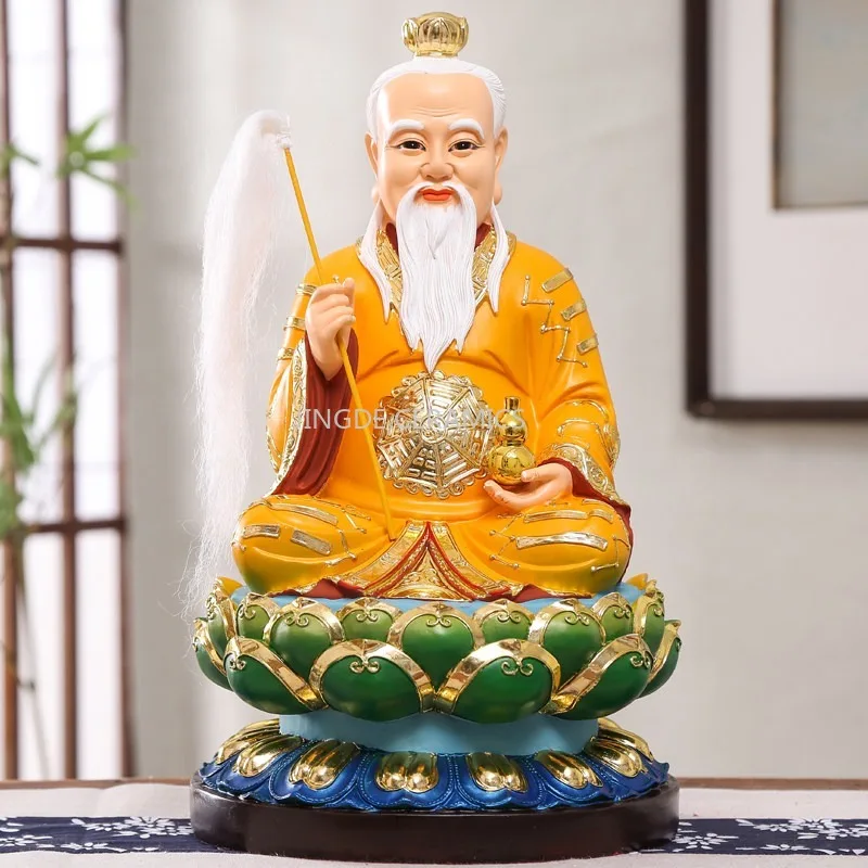 Resin Statue of Tai Shang Lao Jun Buddha Statue Offering Ornaments Sacrificial Statue Feng Shui Decoration Home Decoration 29cm