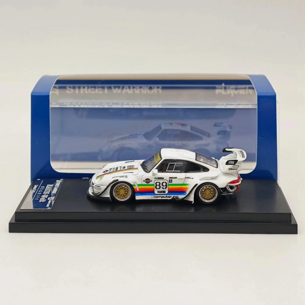 

SW 1/64 Scale RWB 993 911 RAUH-Welt Heavenly #89 Short Wing Racing Sports Model Diecast Model Car Miniature Collection Auto Gift