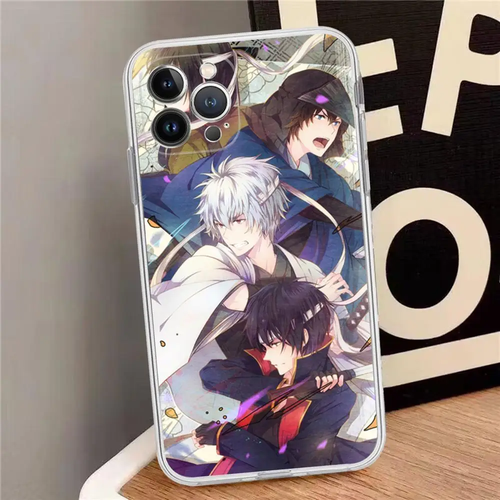 Gintama funda de teléfono de Anime para iPhone, 15, 14, 13, 12 Mini, 11 Pro, XS, Max, X, XR, SE, 6, 7, 8 Plus, funda de silicona suave