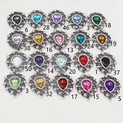 10 pcs26 * 34MM innowacyjny Vintage Metal Rhinestone akrylowy pierścień do do ozdoby odzieży biżuterii, biżuteria wisiorek DIY