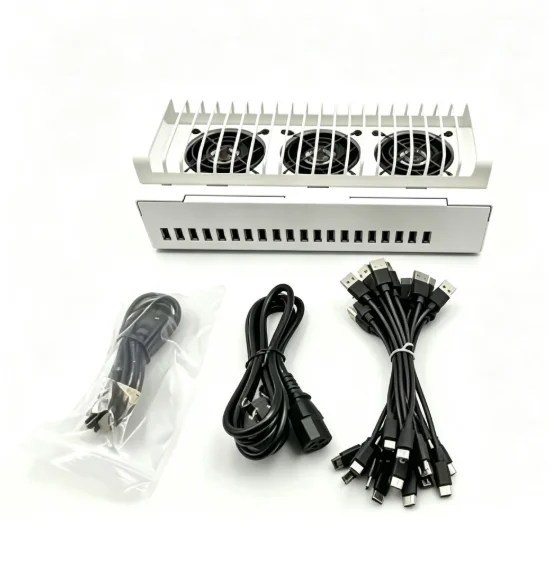 20 Ports USB Hub Phone Farm Box Android Batch Sync Controller Multi Device Charging Station Smart Control Management System