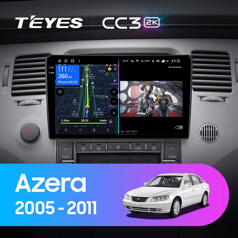 TEYES CC3 2K For Hyundai Azera TG 2005 - 2011 Car Radio Multimedia Video Player Navigation stereo GPS Android No 2din 2 din dvd