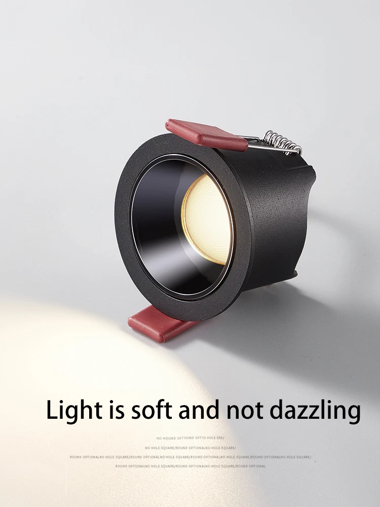 BRGT LED Spot Lights Round Square Recessed Downlight 6W 12W Ceiling Lamp Aluminum Cut Hole 75mm For Kitchen Home Indoor Lighting