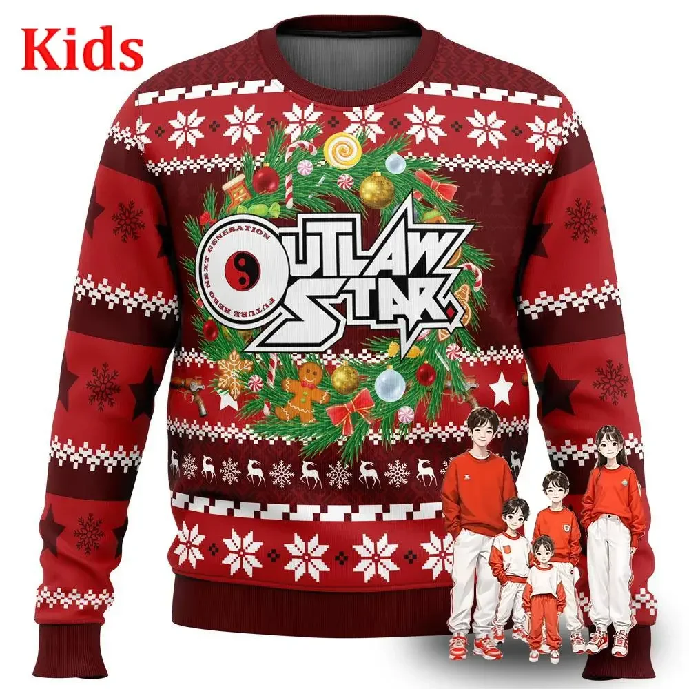 Рождественский свитер MINISO со звездами, бережный рождественский свитер, идеальный подарок для детей, хлопковый материал