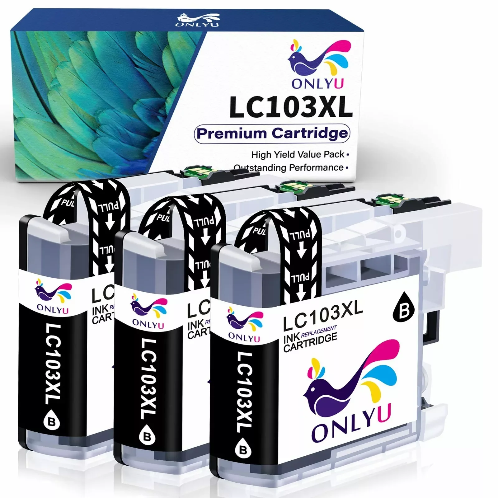 

3 LC103 XL Black Printer Ink Cartridge For Brother MFC-J870DW MFC-J450dw J4410dw