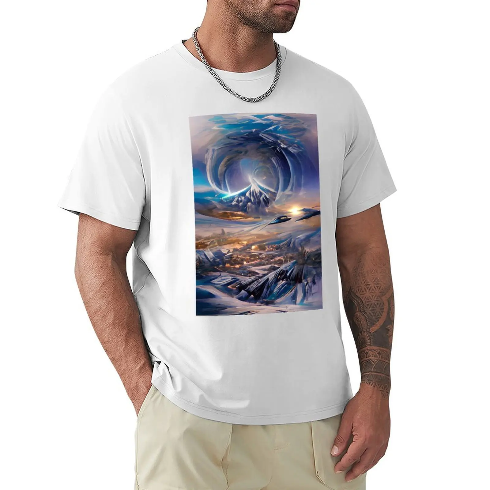 

Arctic Winter T-Shirt oversized Short sleeve tee quick-drying mens white t shirts