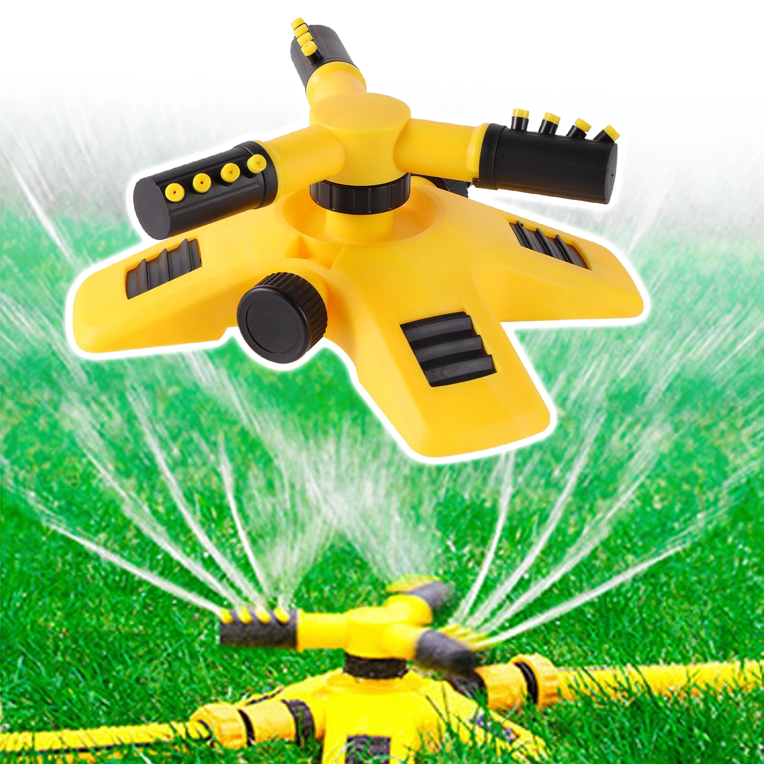 360 Degree Sprinklers Irrigation Garden Lawn Sprinkler Yard Large Area Water Sprinkler Water Sprayer Automatic Irrigation System