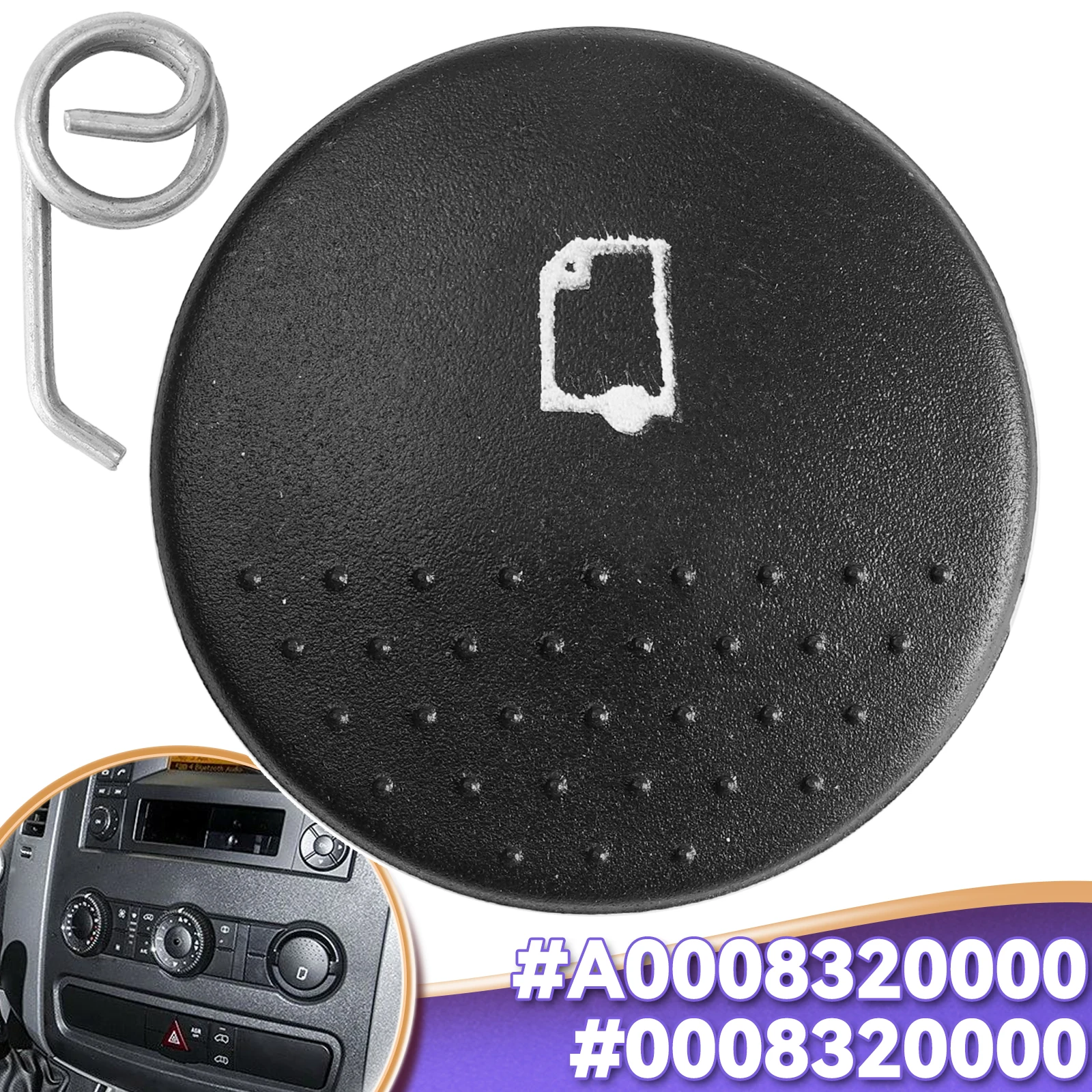 A0008320000 Fits For Mercedes-Benz Sprinter VW Crafter 2006-Onward Instrument Switch Button Key Dashboard Paper Clip with Spring