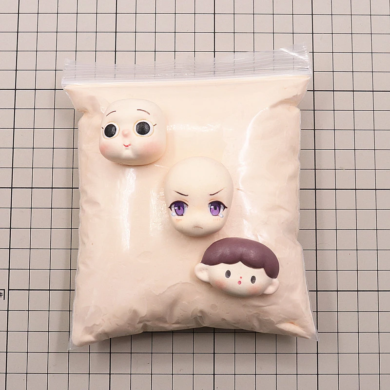 200g Professional Ultra-light Clay White/pink Skin DIY Hand-made Sculpture Clay Plasticine Doll Turning Mold Face Complexion Mud