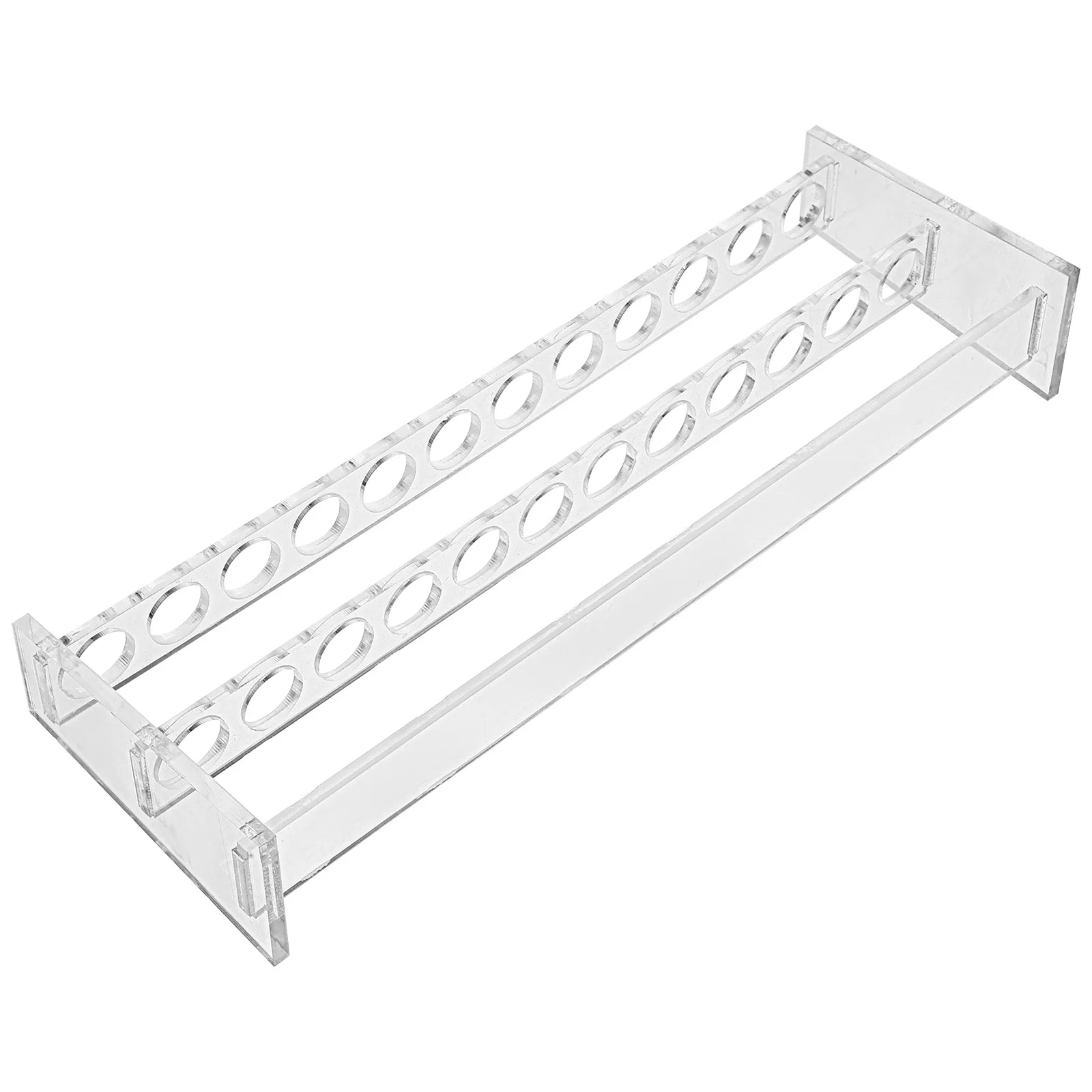 Rack de tubo de ensaio acrílico transparente, organizador de laboratório reutilizável, suporte de armazenamento de amostragem de centrífuga, experimento científico