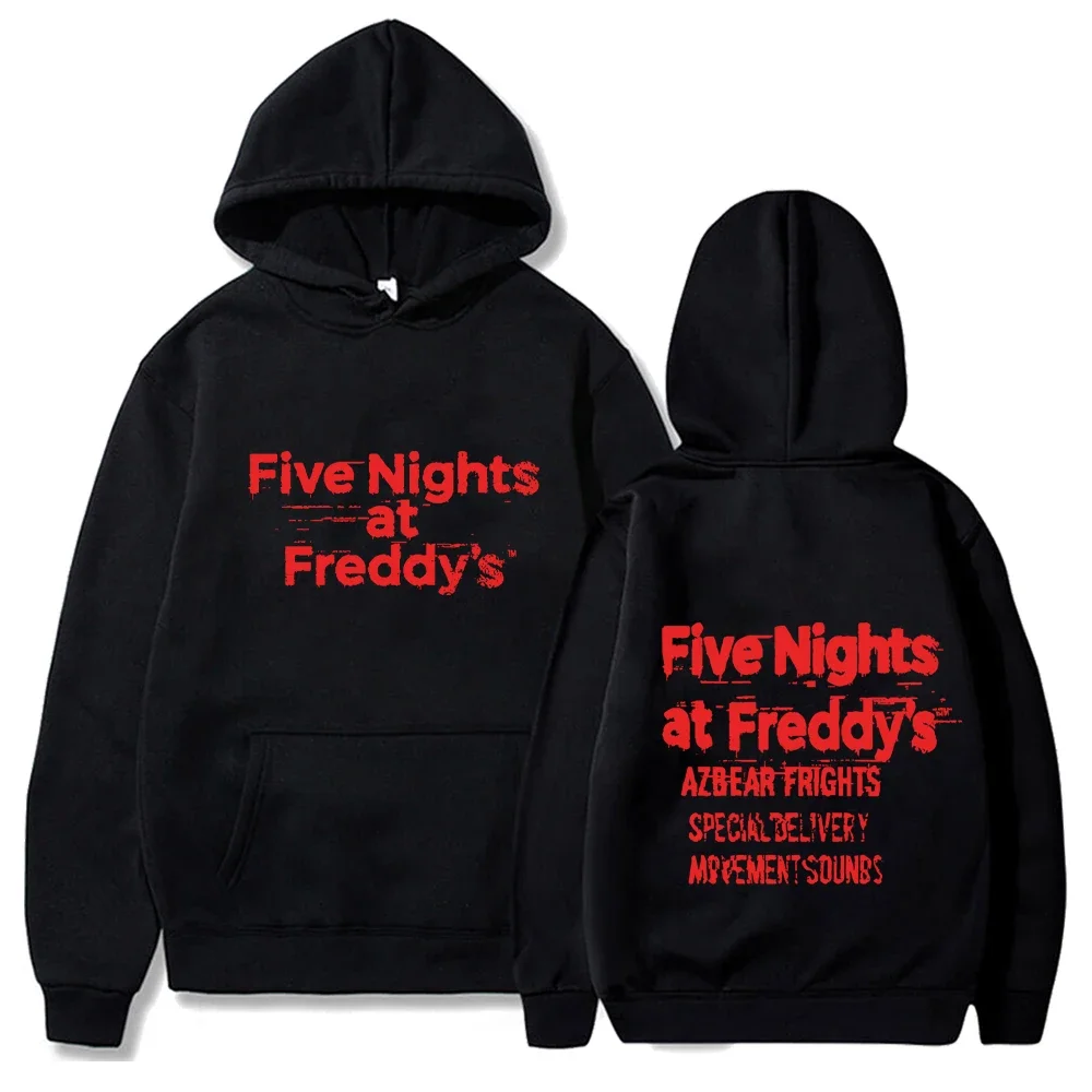 Five Night Hoodies Streetwear FNAF Hooded Sweatshirts Fleece Long Sleeve Y2K Pullover Men Women High Street Harajuku Hoodie