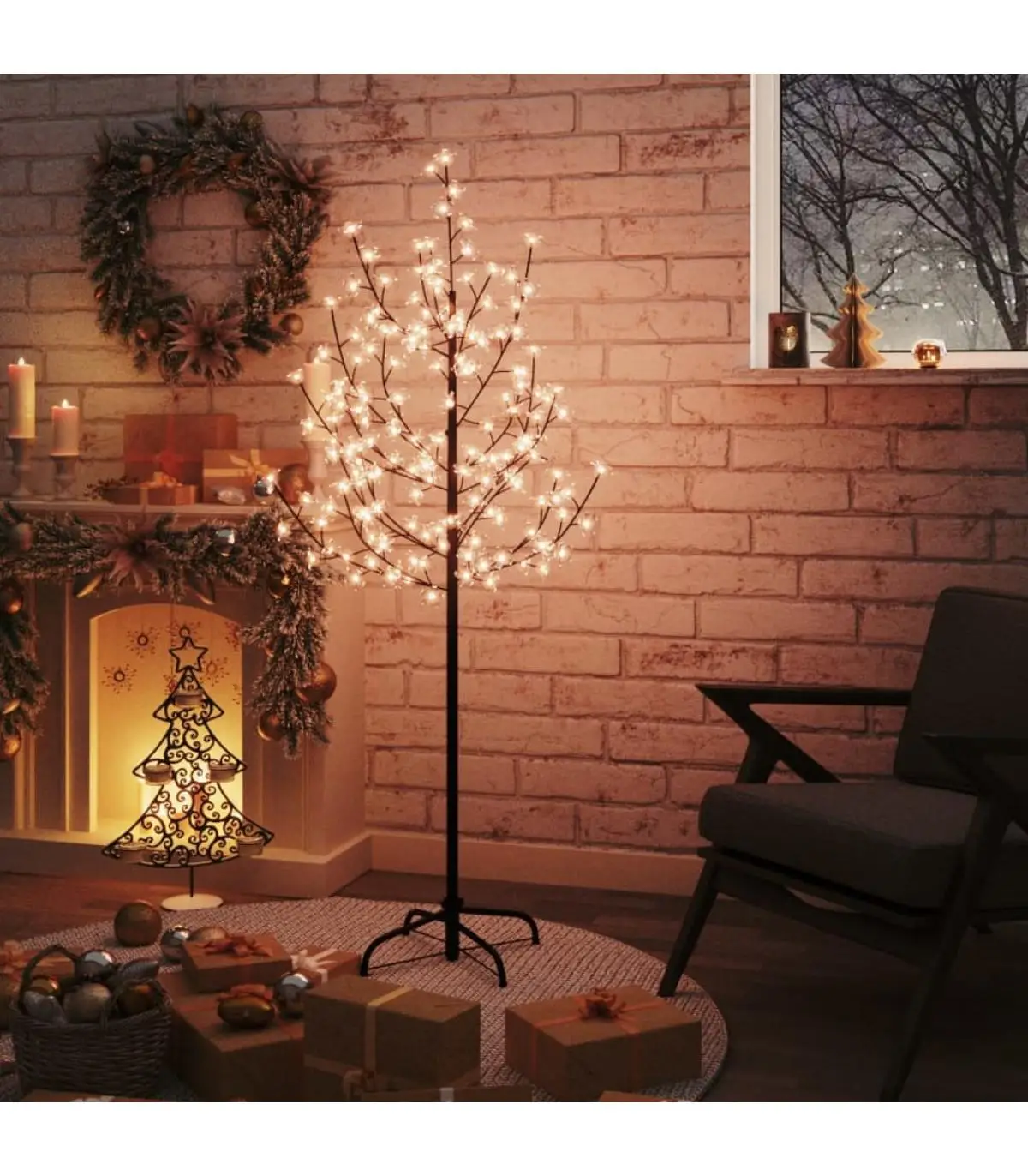 Christmas tree tree LED cherry blossom 120 LED warm white 150 cm