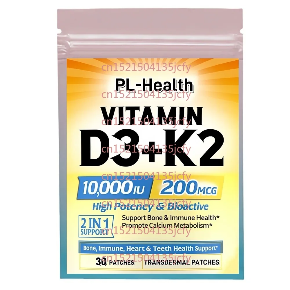 

30 Patches Vitamin D3 K2 Transdermal Patches Support Bone, Heart, Immune & Muscle