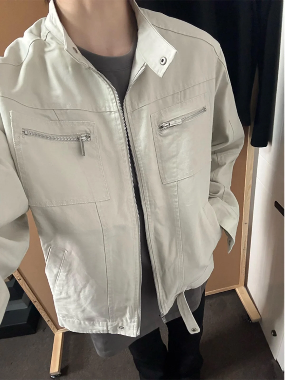 

HarringtoN Men's ort Denim Jaet Spring Autumn High Street CleanFit Workwear Detroit Sle Polyester Fiber Long Sve