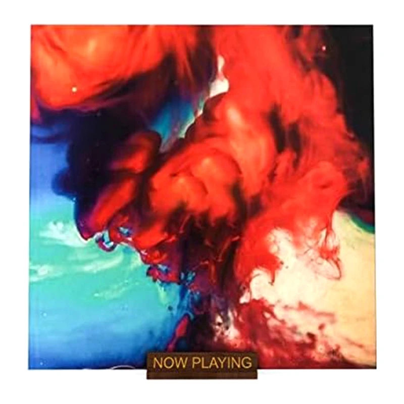 حامل سجل الفينيل للألبومات ، شاشة خشبية ، حوامل تخزين ، ملحقات الغزل ، اللعب الآن