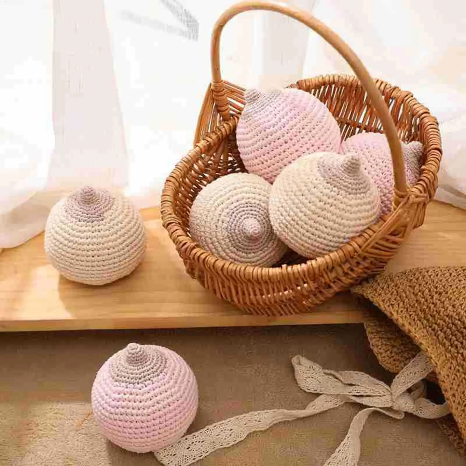 Let's Make 1pc Baby Teether Music Rattles for Kids Crochet hook image simulation mother breastfeeding process simulation toy