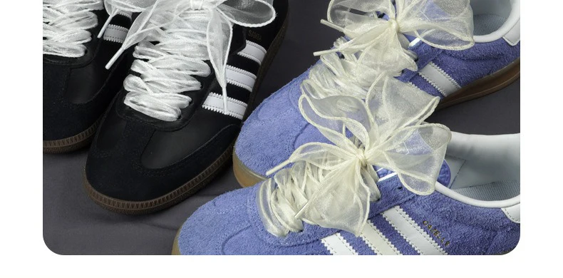1 Paar flache, transparente Schuhbänder, 4 cm breit, modische Schuhbänder aus Schneegarn, elegante Schuhbänder für Damen und Mädchen. ﻿ Schuhzubehör – Detail 18