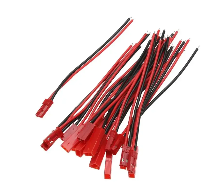 2/10Pairs 100/150mm 2 Pin Connector Plug JST Cable Male/Female Connectors For RC BEC Battery Helicopter DIY FPV Drone Quadcopter