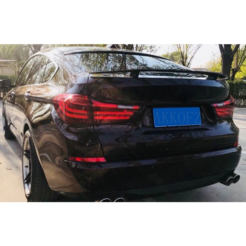 FOR BMW 5 Series GT F07 2014-2017 HM Style Carbon fiber Rear Spoiler Trunk wing FRP Glossy black Forged carbon
