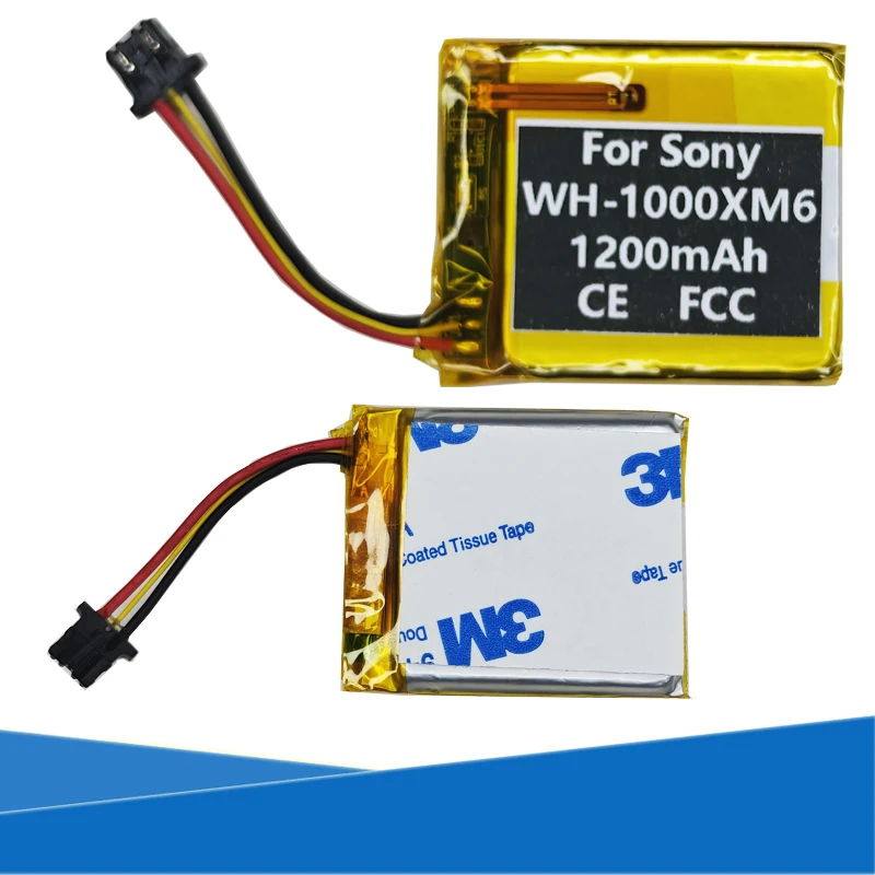 Original Replaces 1200mAh WH-1000XM6 Battery For Sony WH-1000XM6 Headset Headphone