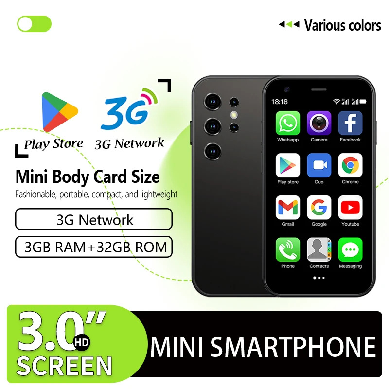Mini24 Android smartphone 3G network 2 16GB memory dual SIM dual standby global version compact and portable
