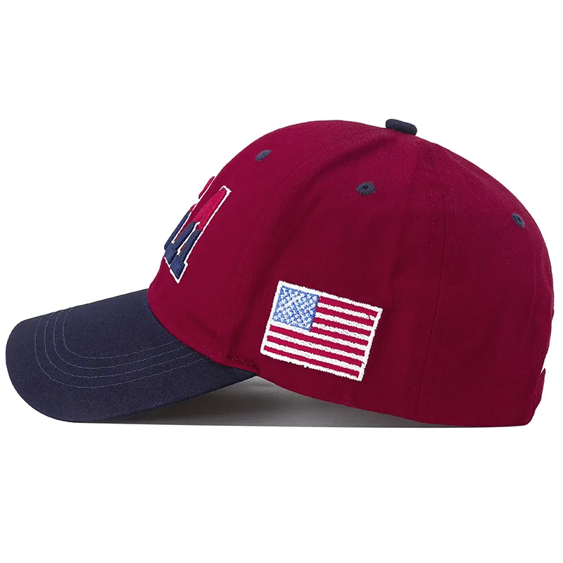 2023 New America Flag Embroidery Baseball Cap for Men Women Cotton Snapback Hat Unisex Hip Hop USA Caps for Man Gorras Hombre