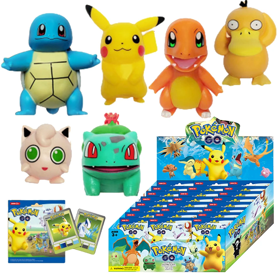 

Аниме Покемон Пикачу 2-24 шт. Модель загадочной куклы Коллекция слепых коробок Игрушка из ПВХ Рождественский подарок на день рождения Украшение Подарок