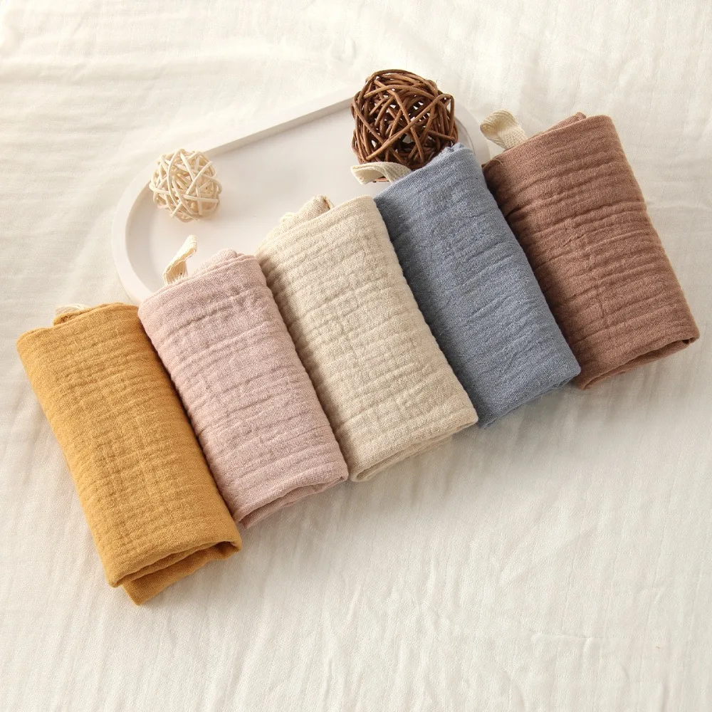 

3/5Pcs 2025 6-Layer Pure Cotton Baby Cotton Washcloth Soft Absorbent Newborn Burp Cloth Baby Towels Gauze Cotton Square Towels