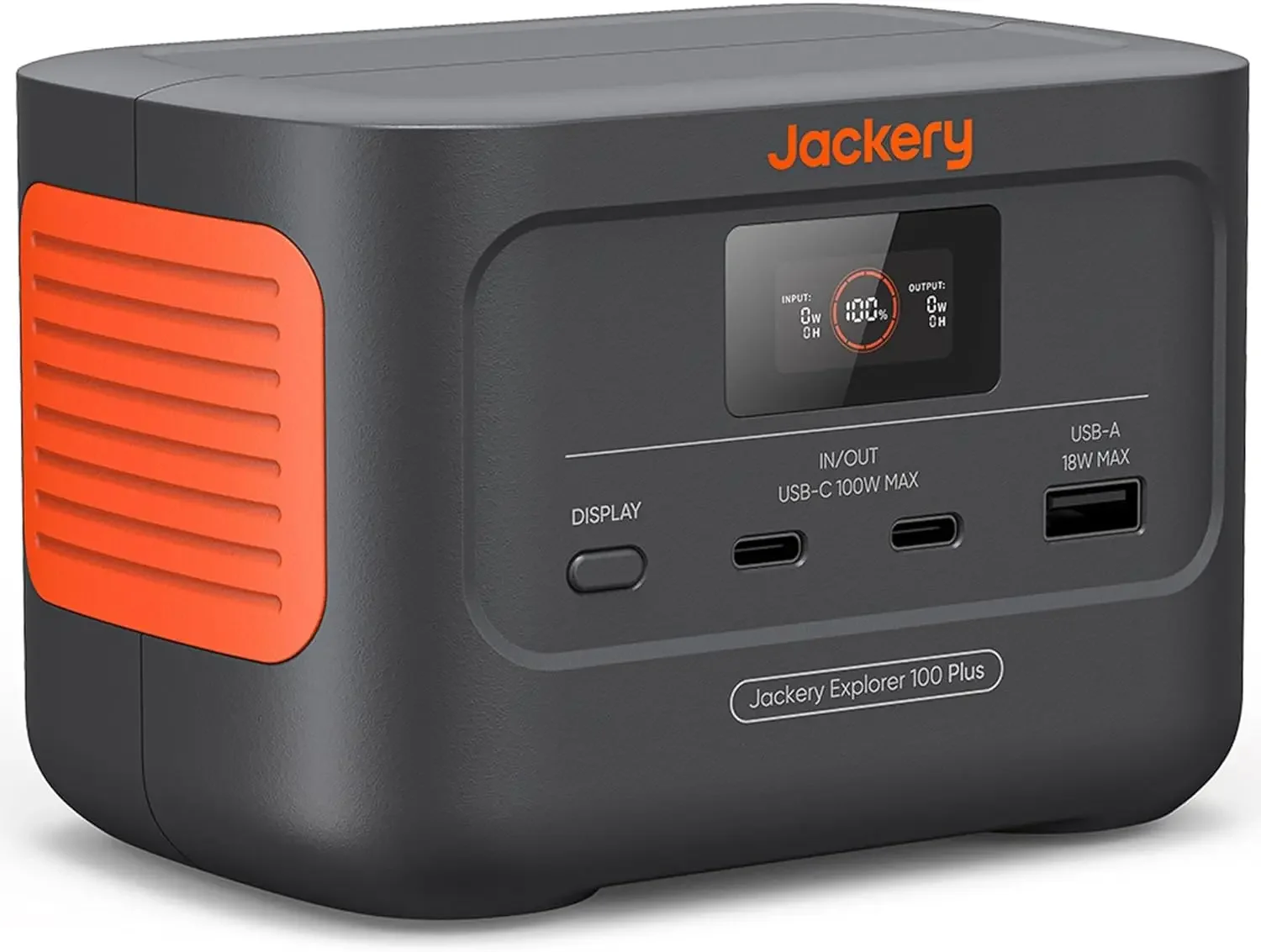 

Jackery Explorer 100 Plus Power Station, 99Wh LiFePO4 Battery Power Bank, 3-Port 128W Portable Charger, PD 3.0 Fast Charge,