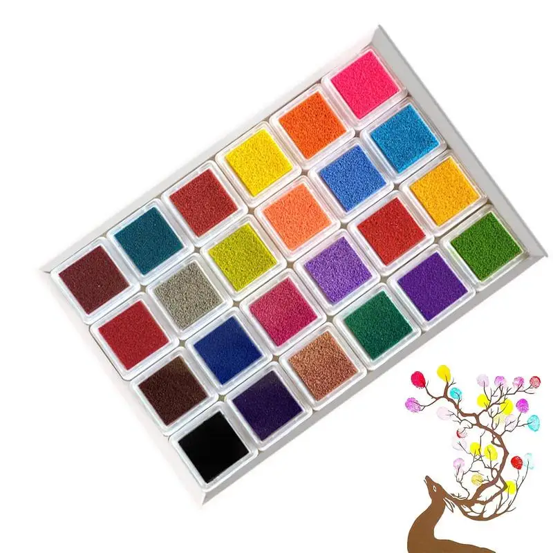 Safe Finger Paints Funny DIY Finger Drawing Crafts 24 Colors DIY Finger Drawing Crafts Mud Painting Kit With Book For Children