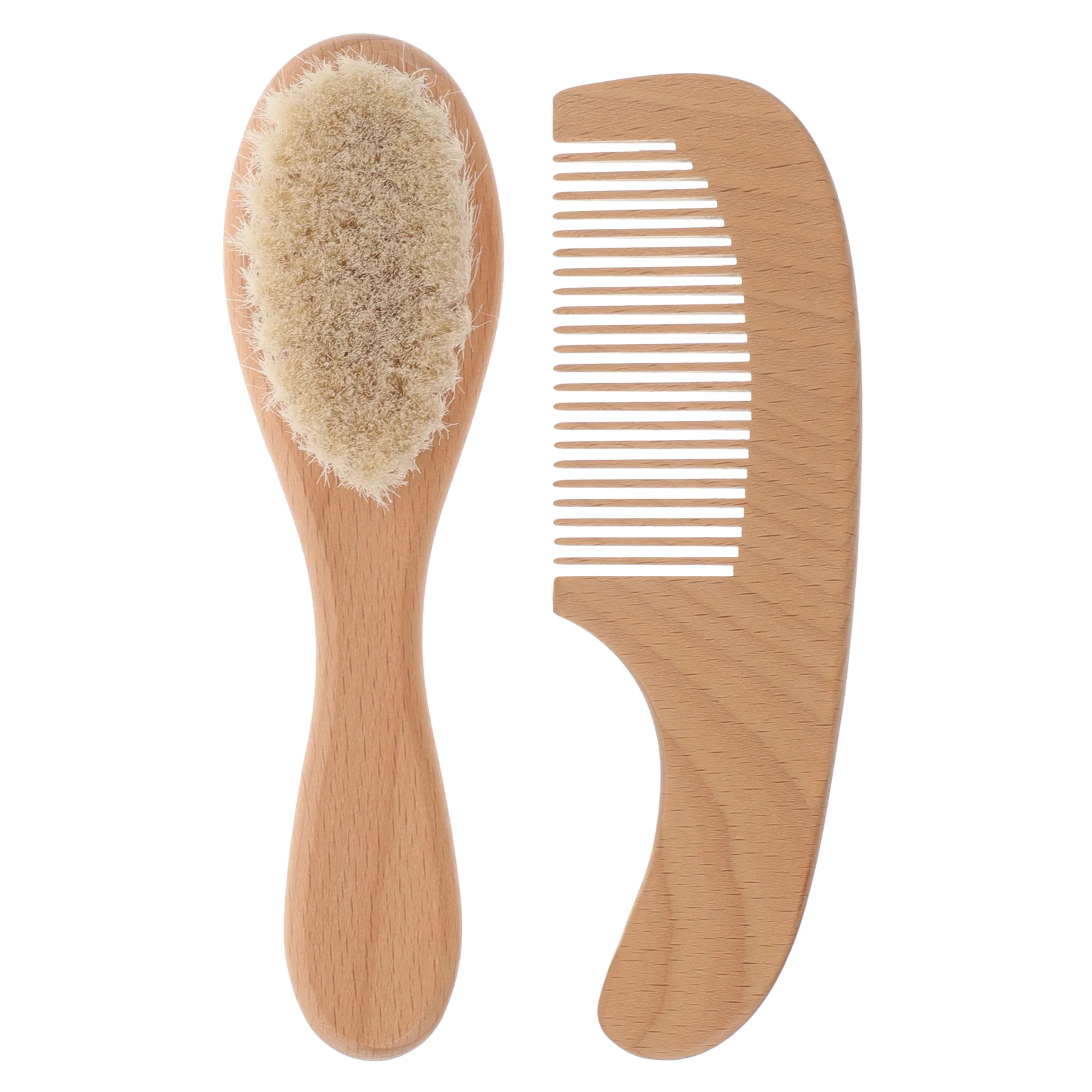 

1 Set Baby Hair Brush Wood Hair Comb Baby Bath Brush Scalp Cleaning Brush Shower Brush And Comb Set