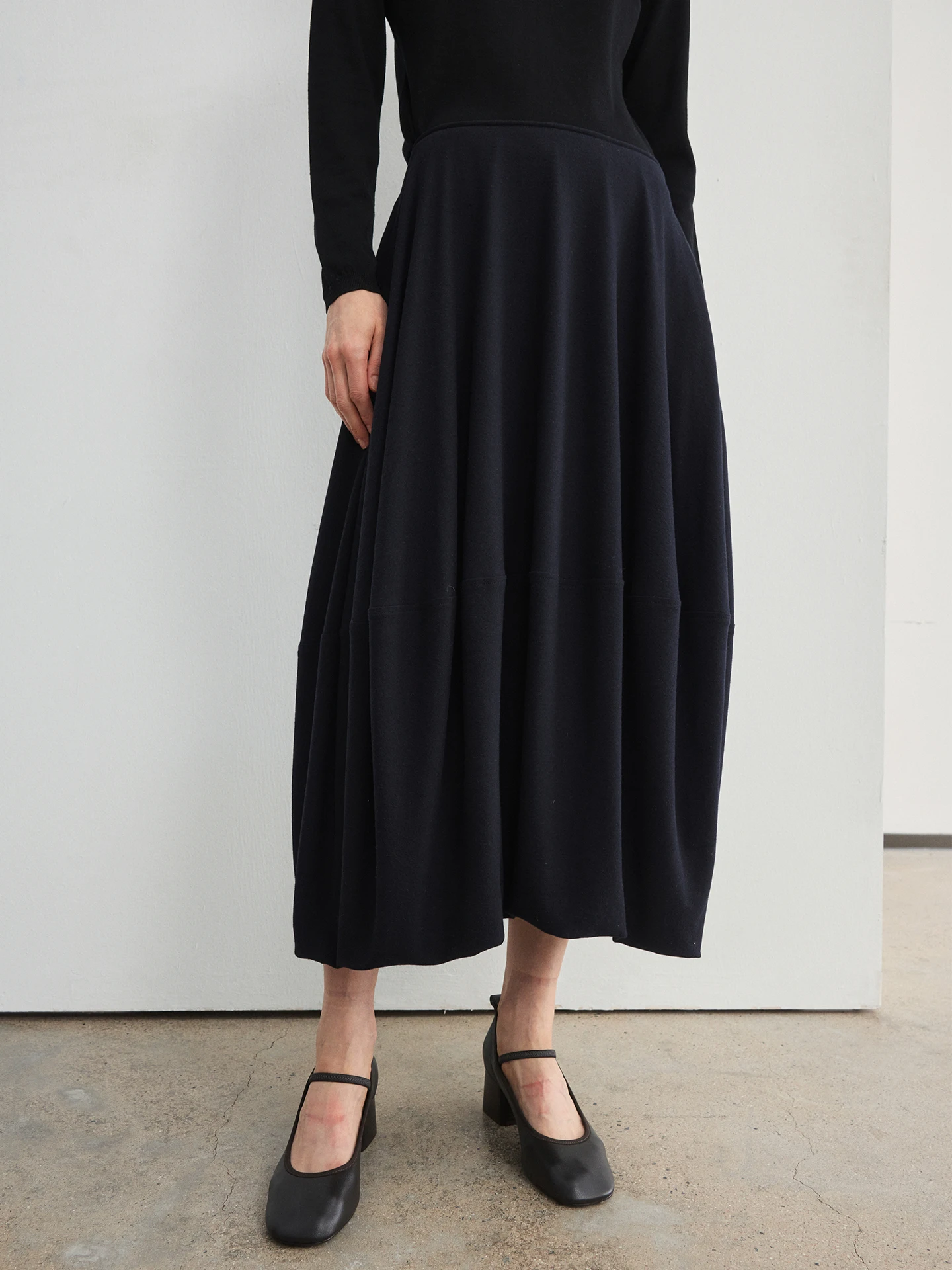 

Bla Modal Split Flower Bud f Skirt Women's Autumn Winter Lemire Design Sensation Pear aped Body Modern Split Skirt