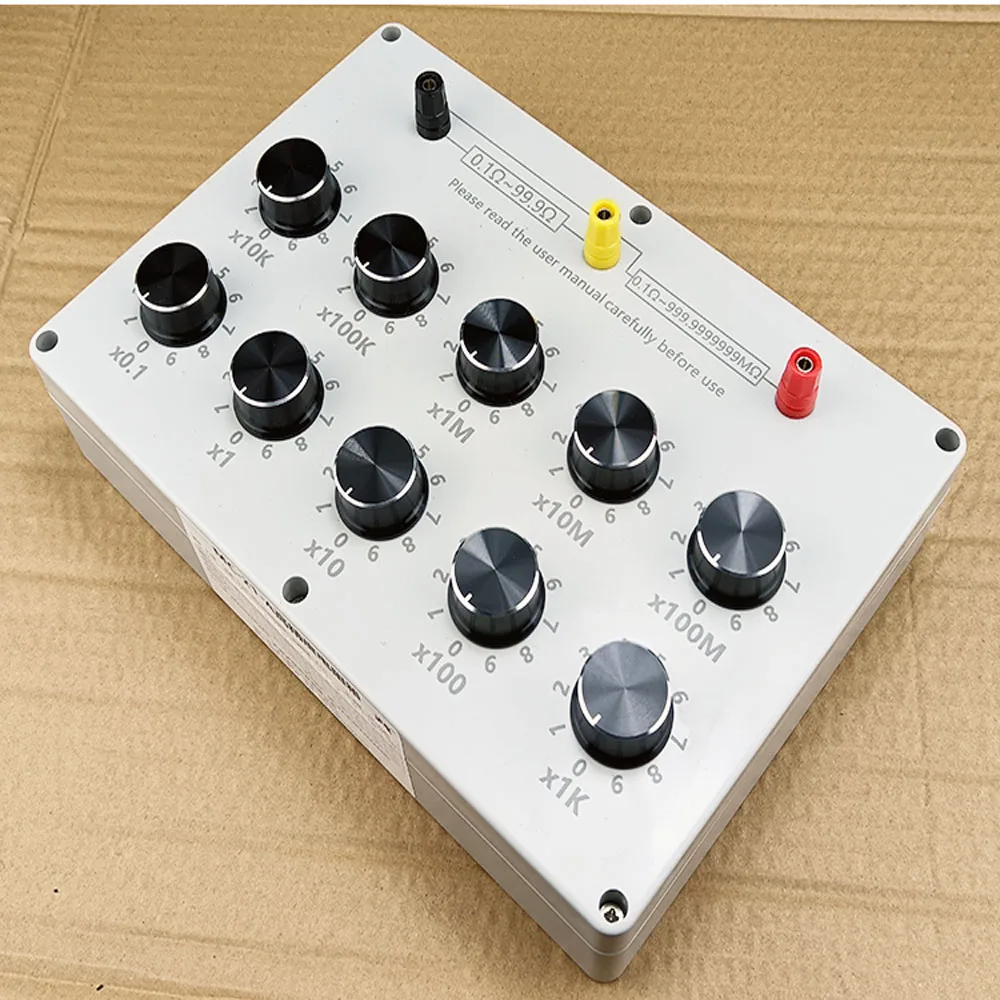 Adjustable High-Precision Standard Resistance Box – 0.1Ω to 999.9999999MΩ, Educational & Lab Electronic Testing Instrument