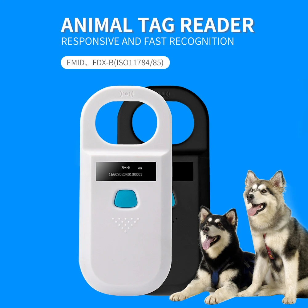 Animal RFID Reader 134.2KHz 125kHz USB/Bluetooth Pet Cat Dog Microchip Scanner FDX-B Glass Chip Identification Tag Reader