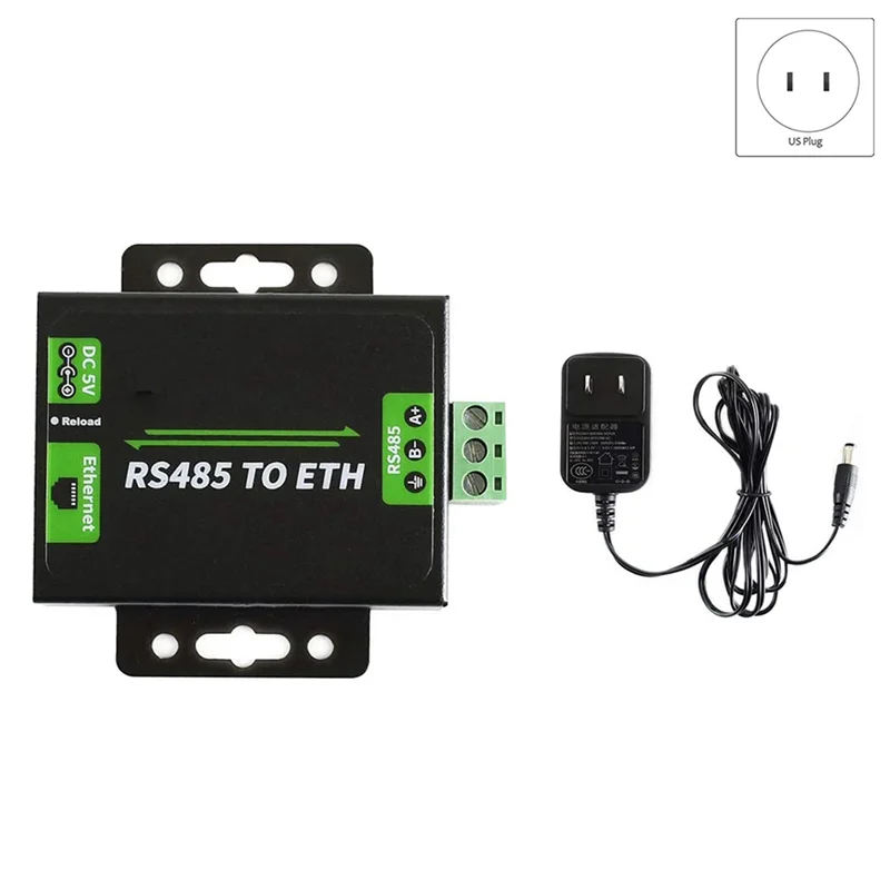 Convertitore ABZW 2X da RS485 a Ethernet con RS485 a bassa potenza ad alta velocità a RJ45 Facile da comunicare tra la spina americana