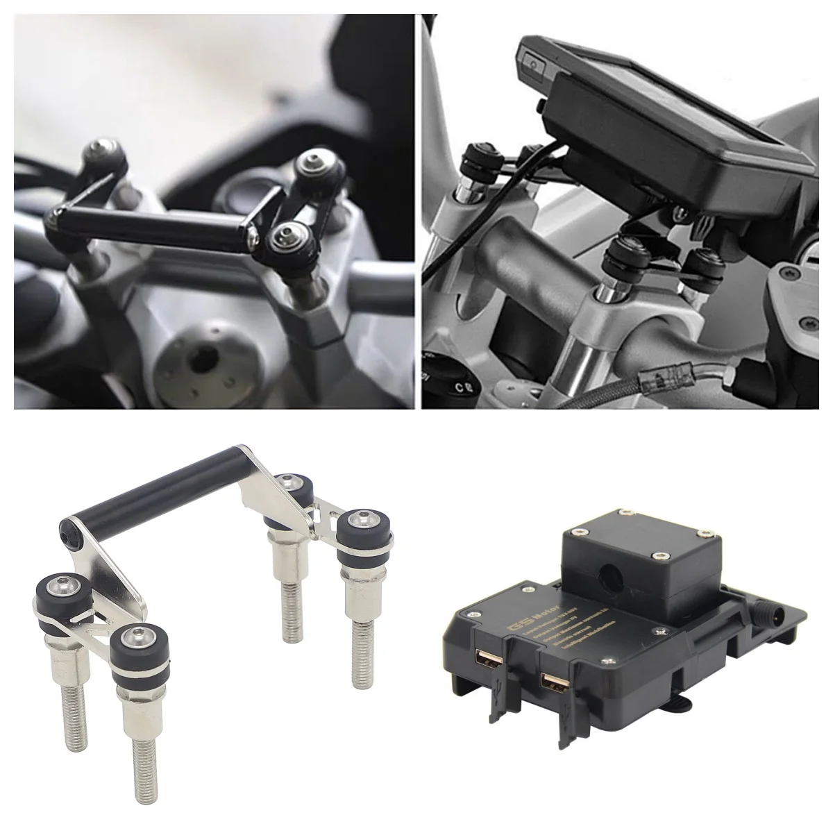 12mm Motorcycle Navigation Bracket For BMW F750GS F850GS F800GS F700GS R1200R USB Charging Phone Holder Handlebar Mount Stand