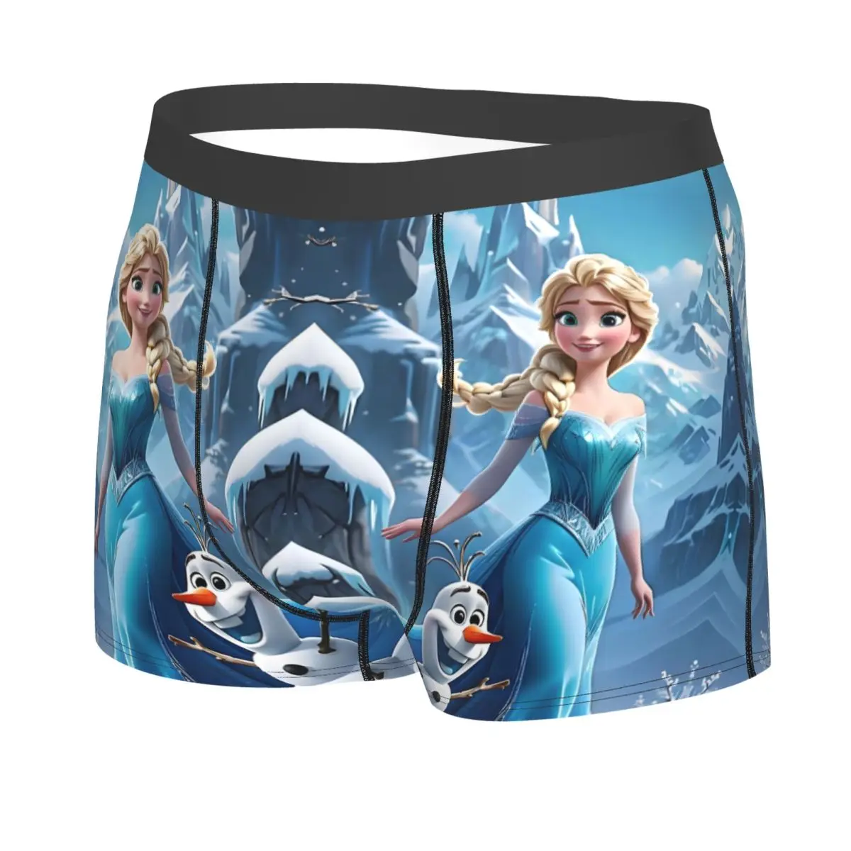 맞춤 남성용 신기한 겨울왕국 귀여운 공주 속옷 만화 영화 팬티 부드러운 반바지 팬티