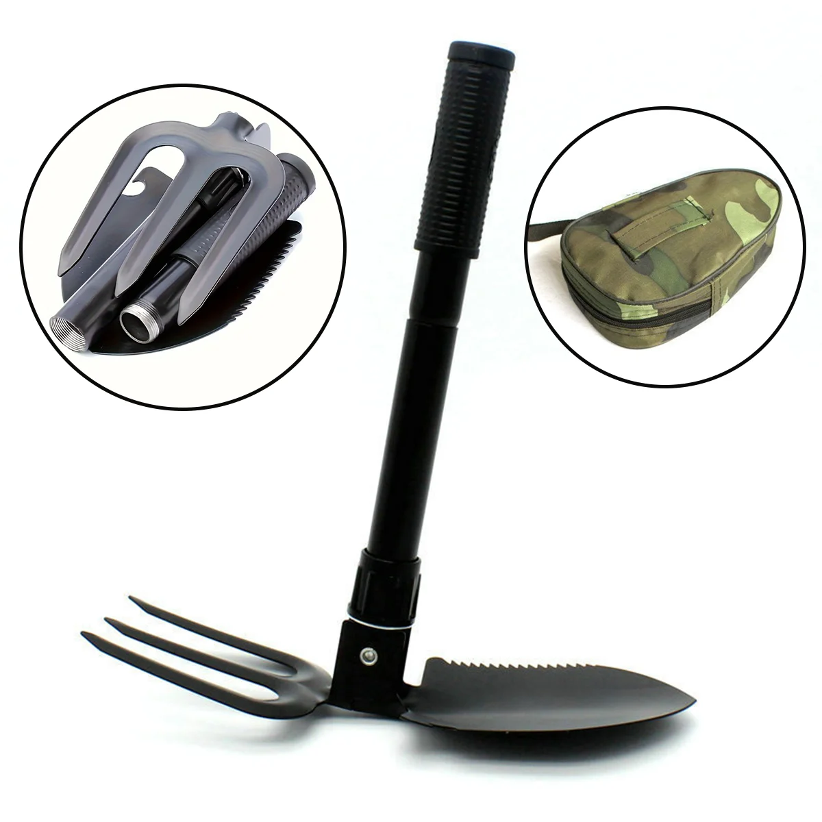 

Folding entrenching shovel, multi-functional portable self-defense vehicle-mounted entrenching shovel, camping folding shovel