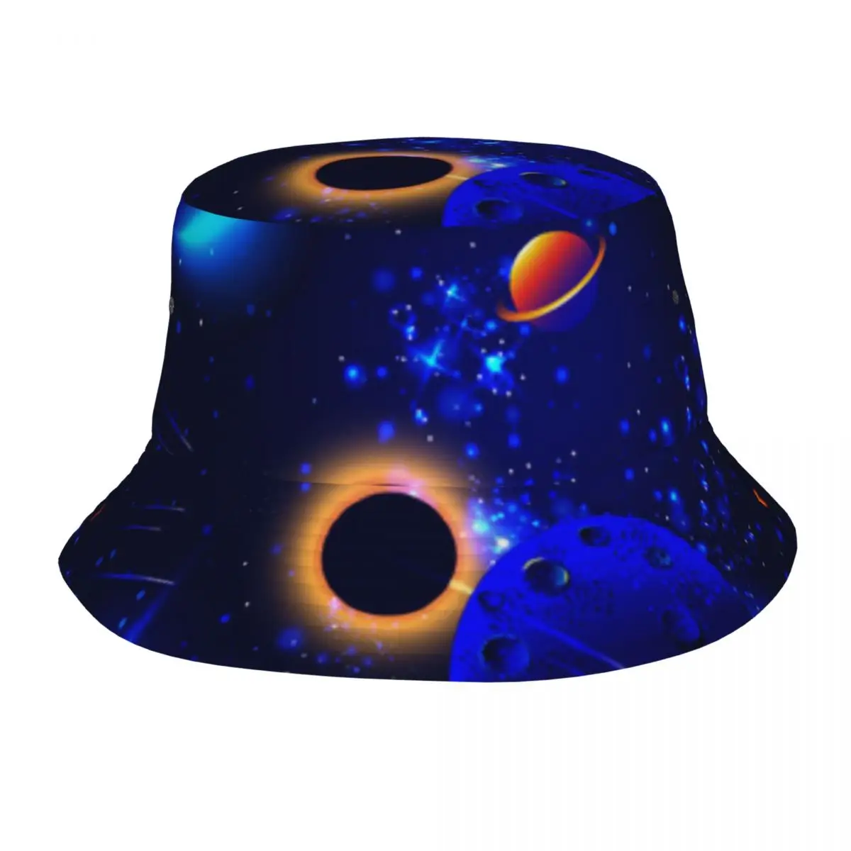 

Space Illustration Bucket Hat Bob Fisherman Cap Outdoor Travel Sun Visor Fashion Panama