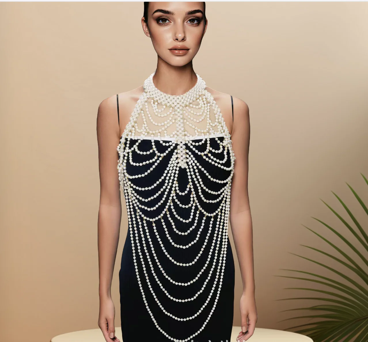 

Body Chain Woman Sexy Bra Chain Multilayer Totally Hand-made String Of Beads Bikini Chest Chain Night Club Body Jewelry