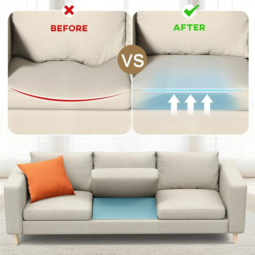 JHD High Density Foam Couch Cushion Support, 3Pcs Trapezoid 40D Sofa For Sagging Couch Seat Replacement Parts, Furniture Accesso
