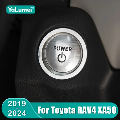 토요타 RAV4 XA50 2019 2020 2021 2022 2023 2024 RAV 4 하이브리드 자동차 시동 정지 엔진 푸시 단추 커버 스티커 액세서리