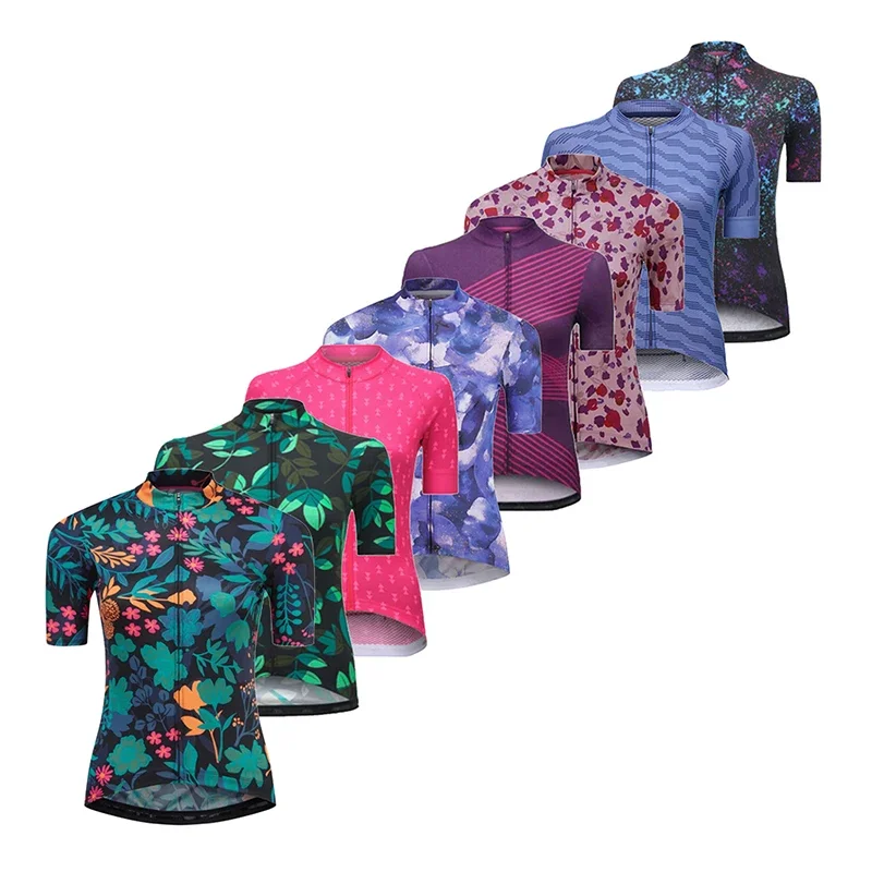

Woman Fashion Cycling Jersey 2022 Summer Short Sleeve Breathable Road Bike Shirt Quick Dry MTB Bicycle Jersey Maillot Ciclismo