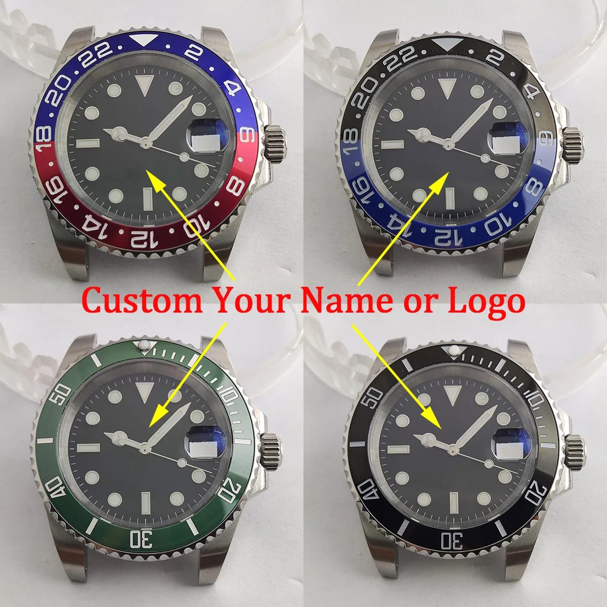 

Полностью черный циферблат для часов NH35, 40 мм, с пользовательским логотипом, с сапфировым стеклом, nh35, женские часы, модель nh36, циферблат nh36, циферблат nh35, циферблат nh35