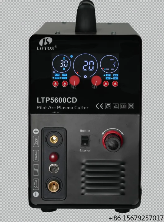 Lotos LTP5600cd Portable Plasma Machine 40/60 Series 220v Construction-Applicable Portable Metal Cutter Built in air Compressor