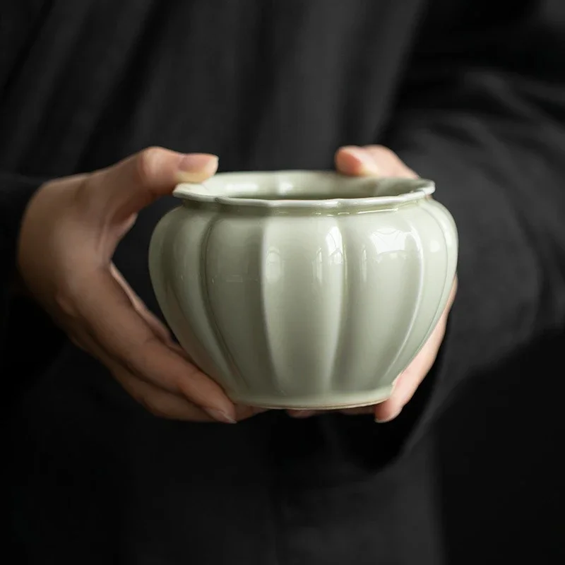 450ML Plant Ash Bergamot Building Water Tea Ceremony Accessories Water Basin Wastewater Tank Tea Washing Ashtray Multi-purpose