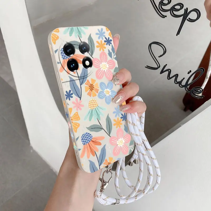 11R Profusion Flowers Silicone Phone Case For Oneplus 8T 9RT 9R 9 9Pro 10 10T 10R 10Pro 11 11R Nord CE Nord 2 Cover