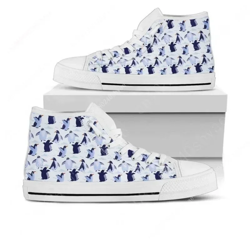 

Penguin High Top Shoes Mens Womens Teenager Sneakers Canvas High Quality Outdoor Daily Sneaker Custom Made Couple Shoe